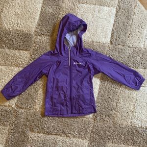 Columbia Dark Purple Girls Rain Jacket size XXS (4-5)